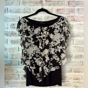 Medium black and white AB Studio blouse